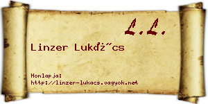 Linzer Lukács névjegykártya